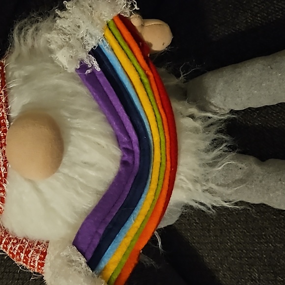 Rainbow Santa Christmas Gnome Weighted Ledge Decor - Picture 9 of 12